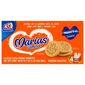 Gamesa Marias Cookies, 4 - 4.9 oz (140 g) packs [19.7 oz (1 lb 3 oz) 560 g]