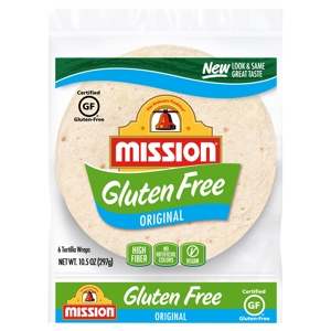 Mission Tortilla Wraps, Gluten Free, Original, 6 wraps [10.5 oz (297 g)]