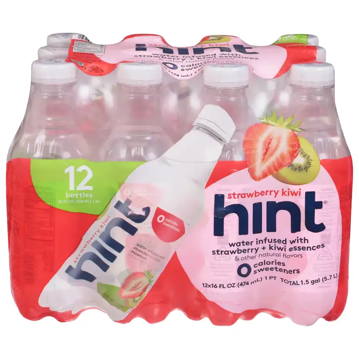 HINT STRAWBERRY KIWI WATER 16 OZ BTL 12 PACK