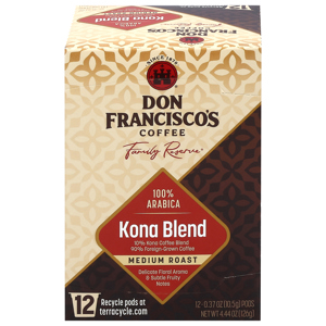 Don Francisco's Pods Medium Roast Kona Blend Coffee, 12 - 0.37 oz (10.5 g) pods [4.44 oz (126 g)]