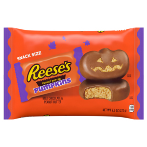 Reese's Pumpkins, Milk Chocolate & Peanut Butter, Snack Size, 9.6 oz (272 g)