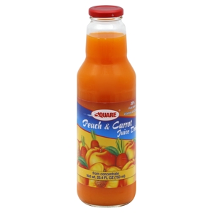 Square Juice Drink, Peach & Carrot, 25.4 fl oz (750 ml)
