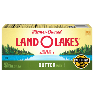Land O Lakes Salted Butter, 4 sticks [1 lb (453.6 g)]