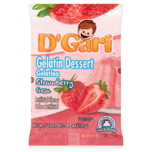 D'Gari Strawberry Gelatin Dessert, 4.2 oz