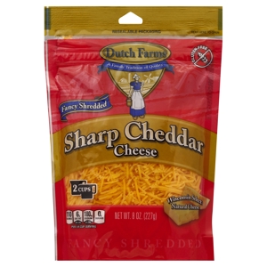 Dutch Farms Cheese, Fancy Shredded, Sharp Cheddar, 8 oz (227 g)