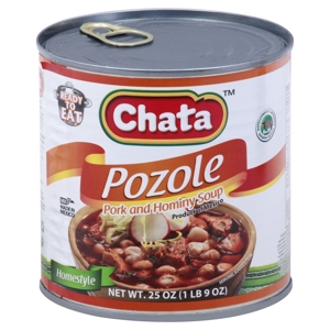 Chata Pozole Soup, Pork and Hominy, Homestyle, 25 oz (1 lb 9 oz)