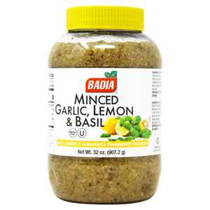 Badia Minced Garlic, Lemon & Basil, 32 oz