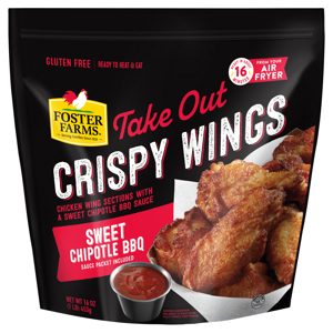 Foster Farms Crispy Wings, Sweet Chipotle BBQ, Take Out, 16 oz (1 lb) 453 g