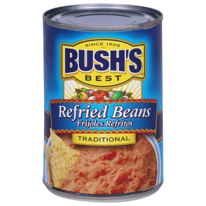 Bush's Best Refried Beans, Traditional, 16 oz (1 lb) 454 g
