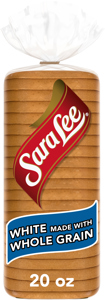 Sara Lee White made with Whole Grain Plain Bread, 20 oz