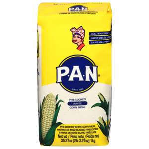 P.A.N. Corn Meal, White, Pre-Cooked, 35.27 oz (2 lb 3.27 oz) 1 kg