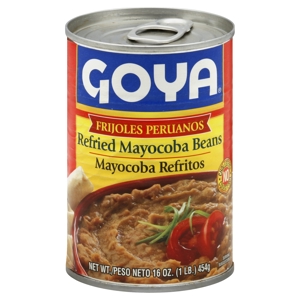 Goya Mayocoba Beans, Refried, 16 oz (1 lb) 454 g