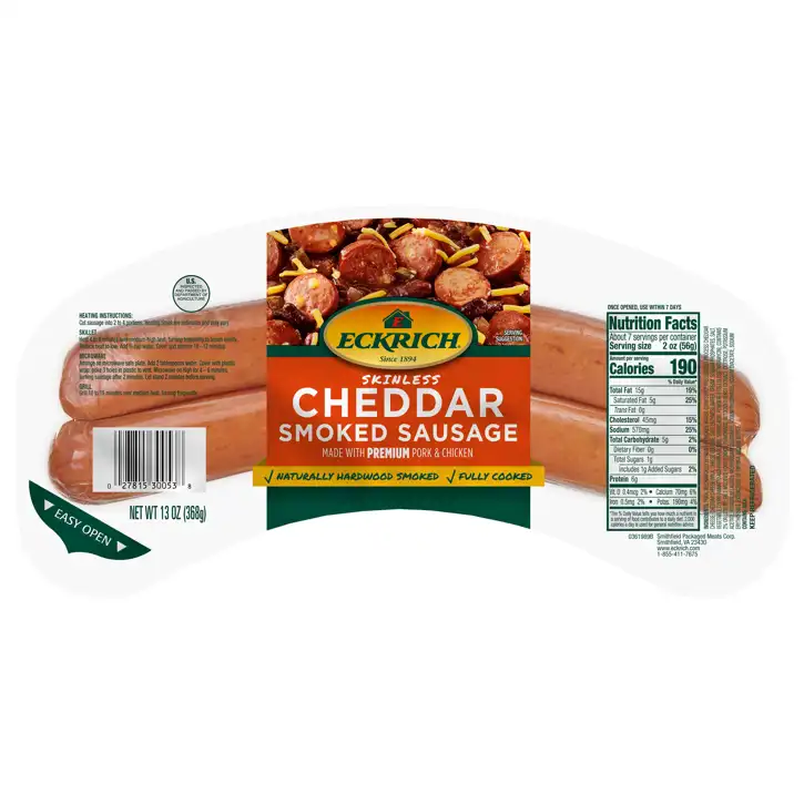 Eckrich shopping breakfast sausage with cheese