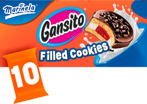 Marinela Strawberry and Crème Filled Cookies, 10 packs, 14.8 oz