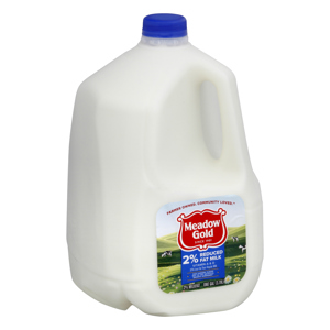 Meadow Gold Milk, 2% Reduced Fat, one gal (3.78 l)
