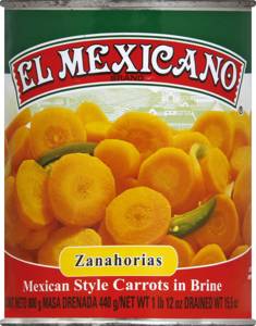 El Mexicano Zanahorias en Escabeche, Mexican Style Carrots in Brine, 28 oz