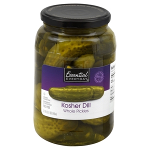 Essential Everyday Pickles, Kosher Dill, Whole, 32 fl oz (1 qt) 946 ml