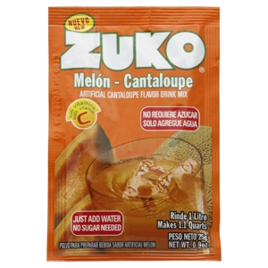 Zuko Drink Mix, Artificial Cantaloupe Flavor, 0.9 oz (25 g)