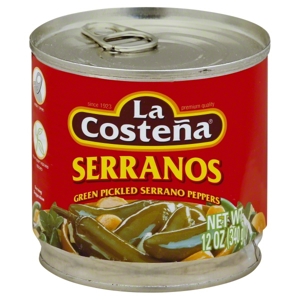 La Costena Serranos, 12 oz (340 g)
