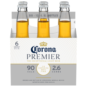 Corona Premier Light Beer, 6 - 12 fl oz bottles