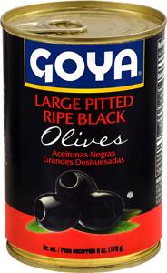 Goya Small Black Olives, Pitted, 6 oz
