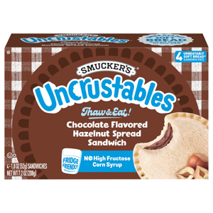 Smucker's Hazelnut Spread Chocolate Flavored Sandwich, 4 - 1.8 oz (52 g) sandwiches [7.2 oz (208 g)]