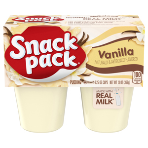 Snack Pack Vanilla Pudding, 4 - 3.25 oz cups [13 oz (368 g)]