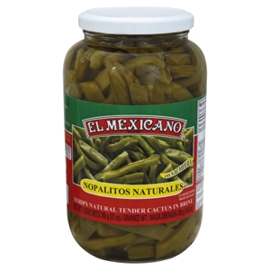 El Mexicano Tender Cactus, Strips Natural, in Brine, 760 g (27 oz)
