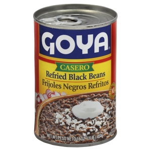 Goya Refried Black Beans, Casero, 16 oz (1 lb) 454 g