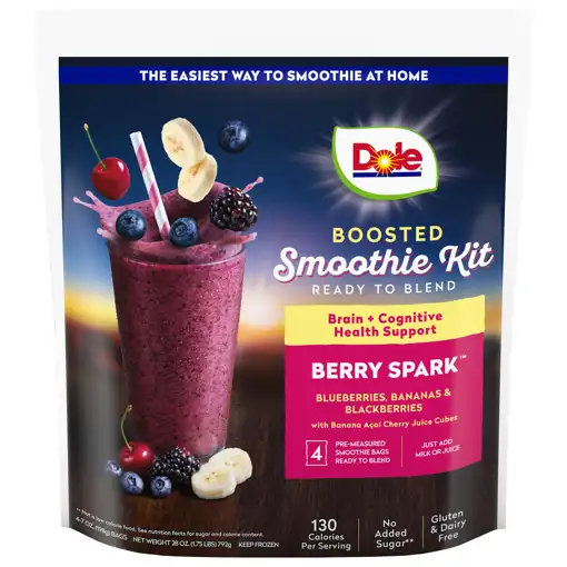 Dole Berry Spark Boosted Smoothie Kit, oz (198 g) bags [28 oz  lbs) 792 g]