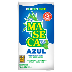 Maseca Corn Masa Flour, Blue, Instant, Gluten Free, 32 oz (2 lb) 907 g