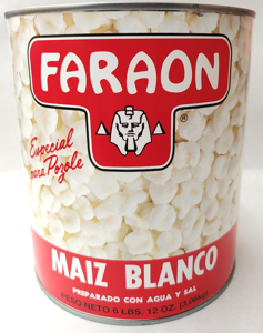 Faraon White Hominy, 108 oz (6 lbs 12 oz) 3.06 kg