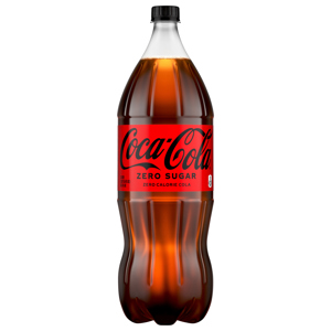 Coca-Cola Cola, Zero Sugar, 2 liter (2 qt 3.6 fl oz) 67.6 fl oz