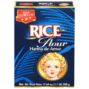 Tres Estrellas Rice Flour, 17.64 oz (1.1 lb) 500 g