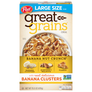 Great Grains Banana Nut Crunch Cereal Large Size, 15.5 oz (439 g)