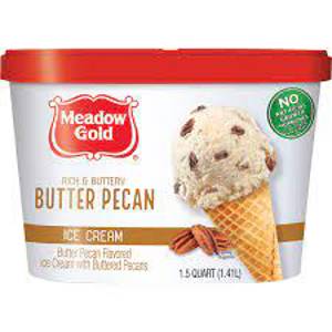 Meadow Gold Ice Cream, Butter Pecan, 1.5 qt (1.41 l)