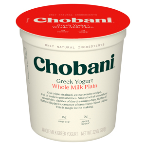 Chobani Yogurt, Greek, Whole Milk, Plain, 32 oz (907 g)