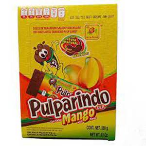 De La Rosa Pulparindo, Tamarind Pulp Candy, Mango, 20 ct