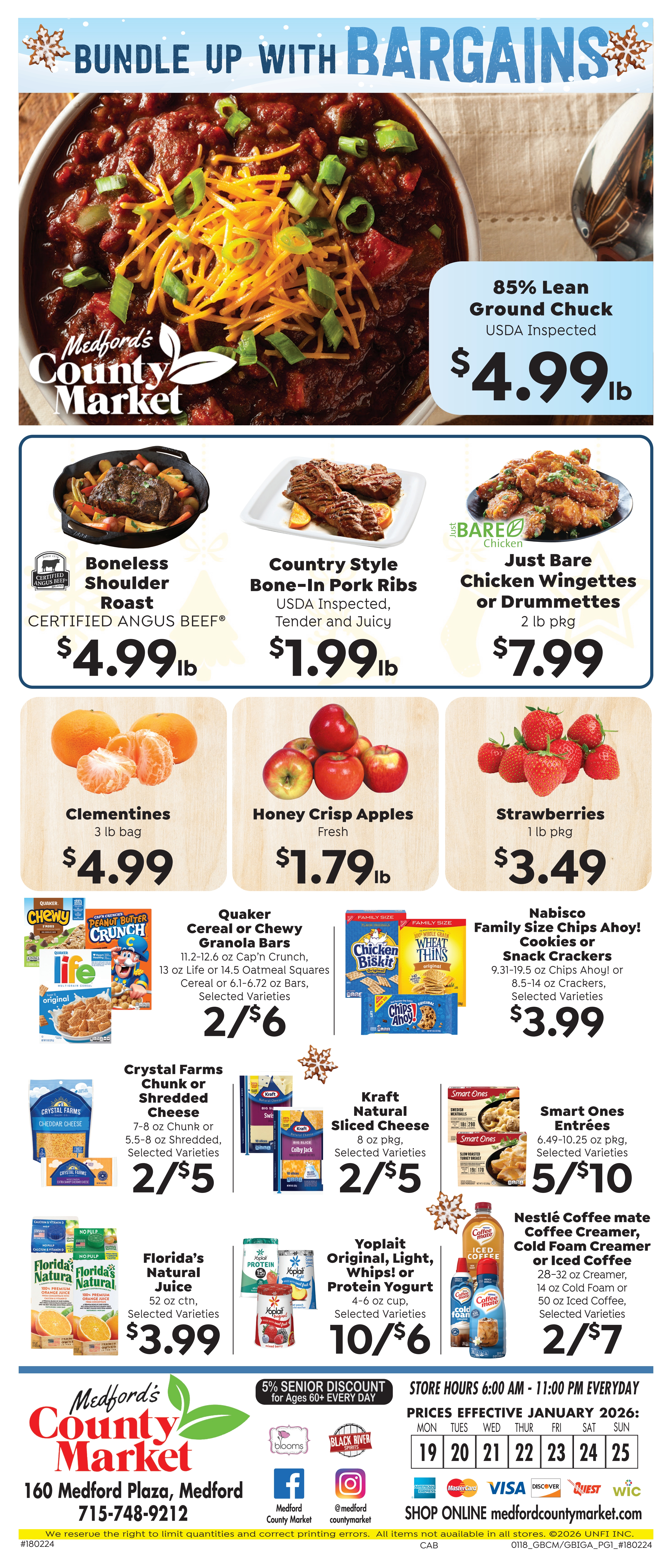 Weekly Ad Flyer – Medford County Market – Chinet Classic Compostable  All-day 9.75 Inch Plates, 20 Plates