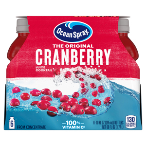 Ocean Spray Juice Cocktail, Original Cranberry, 6 - 10 fl oz (295 ml) bottles [60 fl oz (1.77 l)]