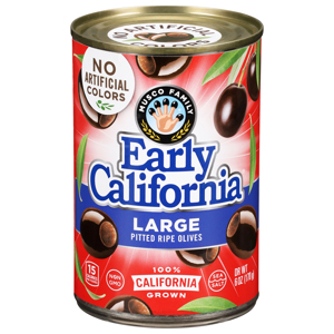 Early California Pitted Ripe Large Olives, 6 oz (170 g)