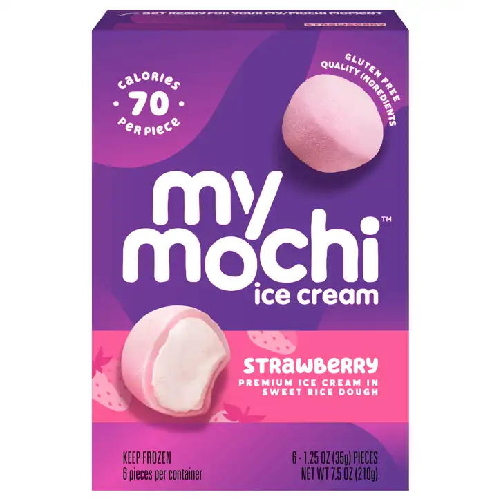 Halal – Jasper, In – My/mochi Ice Cream, Strawberry, 6 - 1.25 Oz