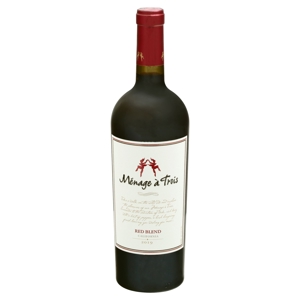 Menage A Trois Red Wine, Red Blend, California, 750 ml