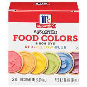 McCormick Assorted Food Colors & Egg Dye, 1.5 fl oz
