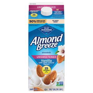 Almond Breeze Unsweetened Vanilla Almondmilk, half gallon (1.89 l)
