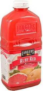 Langers Juice Cocktail, from Concentrate, Ruby Red Grapefruit, 64 fl oz (2 qts) 1.89 l