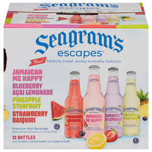 Seagram's Escapes Premium Assorted Malt Beverage, 12 - 11.2 fl oz (331 ml) bottles