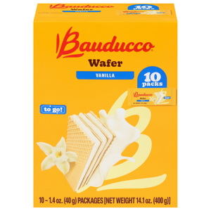 Bauducco Vanilla Wafer, 10 - 1.4 oz (40 g) packages [14.1 oz (400 g)]
