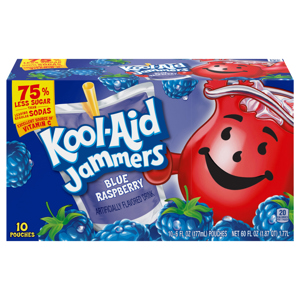 Kool-Aid Blue Raspberry Drink, 10 - 6 fl oz (177 ml) pouches [60 fl oz (1.87 qt) 1.77 l]