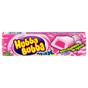 Hubba Bubba Max Outrageous Original Bubble Gum, 5 pieces